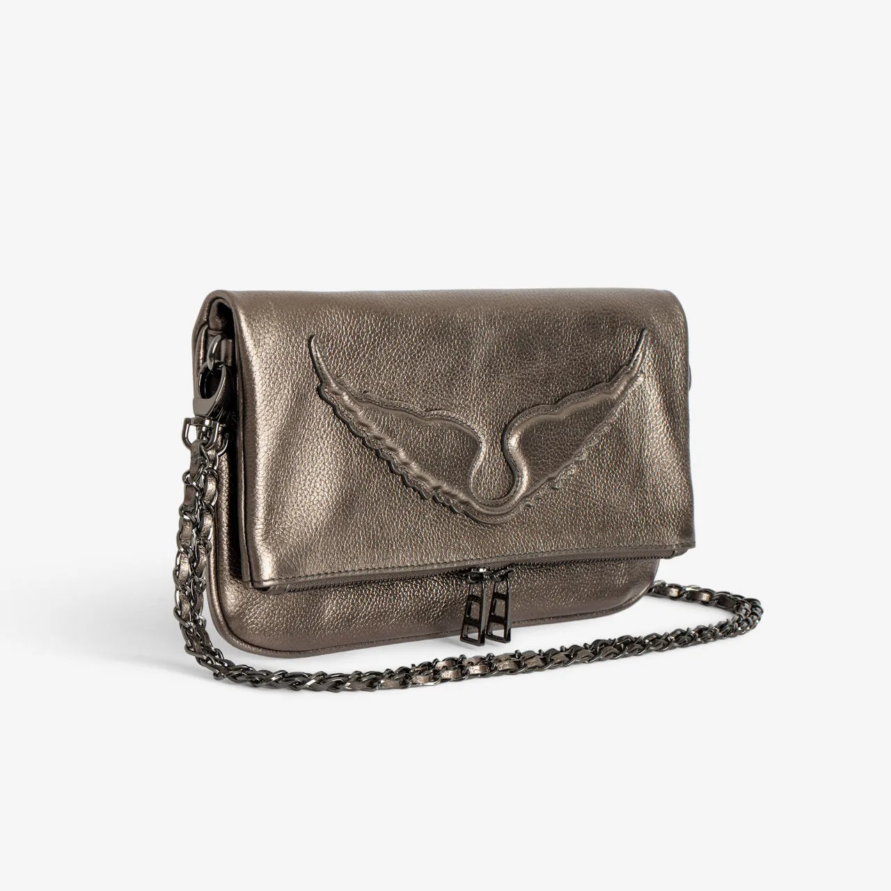 ZADIG&VOLTAIRE Rocky Wings Metallic Crossbody Bag - BLACK